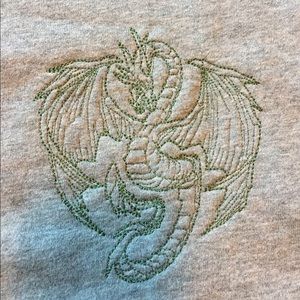 Lands End sweatshirt w/ embroidered dragon
